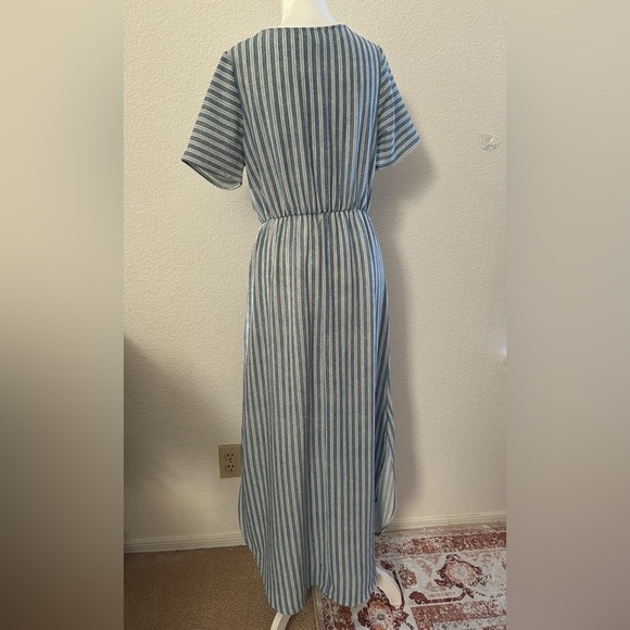 Ella Mara Chic Striped V-Neck Maxi Dress size S - Picture 4 of 12